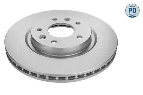 2x Meyle PD Front Vented Brake Disc For Nissan Renault Kadjar Koleos Leaf Qashqai X-tr