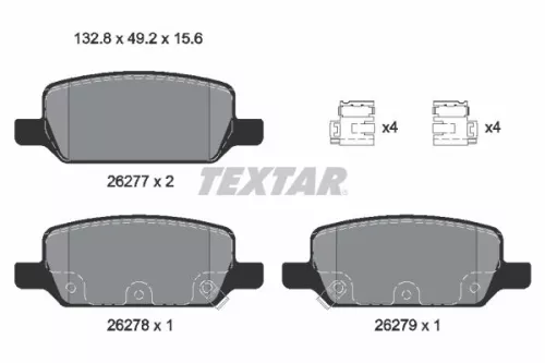 TEXTAR TEXTAR (2627701) 1x Brake Kit, disc brake 