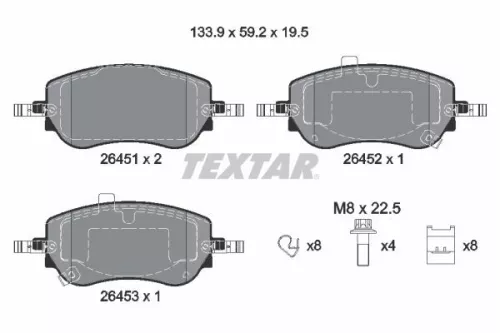 TEXTAR TEXTAR (2645101) 1x Brake Kit, disc brake 