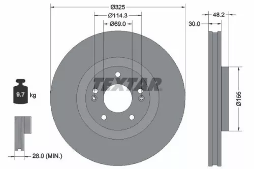 TEXTAR TEXTAR (2646501) 1x Brake Kit, disc brake 