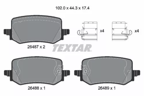 TEXTAR TEXTAR (2648701) 1x Brake Kit, disc brake 