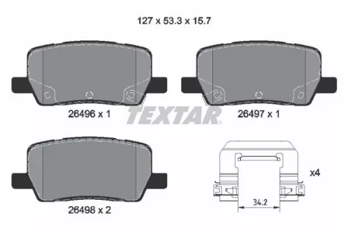 TEXTAR TEXTAR (2649601) 1x Brake Kit, disc brake 