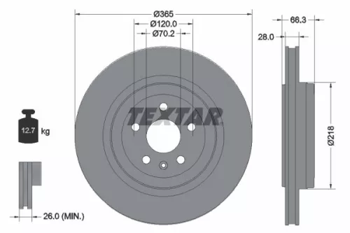 TEXTAR TEXTAR (2649601) 1x Brake Kit, disc brake 