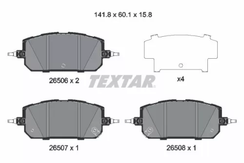 TEXTAR TEXTAR (2650601) 1x Brake Kit, disc brake 