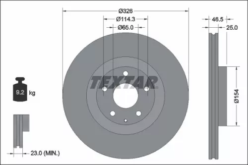 TEXTAR TEXTAR (2650601) 1x Brake Kit, disc brake 
