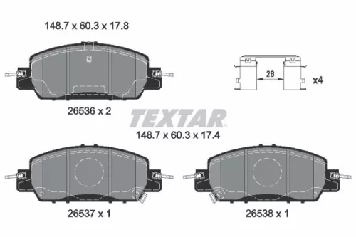 TEXTAR TEXTAR (2653601) 1x Brake Kit, disc brake 