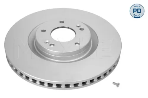 2x Meyle PD Front Vented Brake Disc For Hyundai Kia Santa Fe Sorento