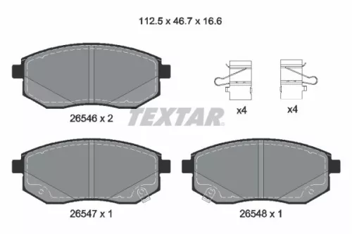TEXTAR TEXTAR (2654601) 1x Brake Kit, disc brake 