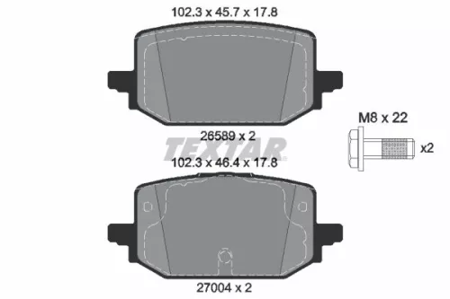 TEXTAR TEXTAR (2658904) 1x Brake Kit, disc brake 