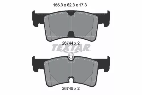 TEXTAR TEXTAR (2674401) 1x Brake Kit, disc brake 