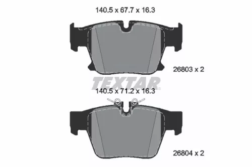TEXTAR TEXTAR (2680301) 1x Brake Kit, disc brake 