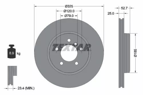 TEXTAR TEXTAR 92106905 1x TEXTAR 92106905 Brake Disc 