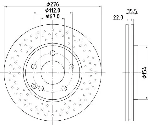 1x TEXTAR 92124403 Brake Disc
