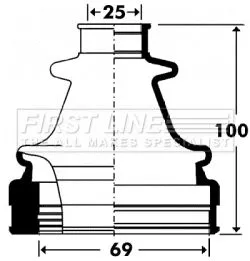 FIRST LINE FIRST LINE FCB2902  FIRST LINE Drive Shaft Cv Boot Kit 