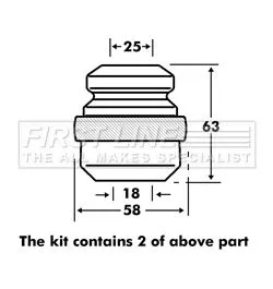 FIRST LINE FIRST LINE FPK7061  FIRST LINE Dust Cover Kit shock absorber 