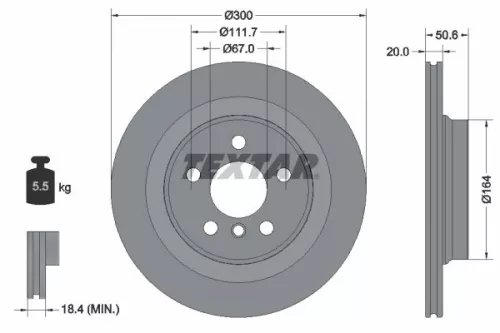 TEXTAR TEXTAR 92274503 1x TEXTAR 92274503 Brake Disc 