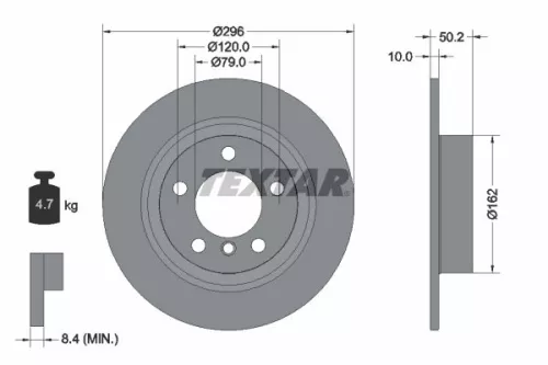 TEXTAR TEXTAR 92294003 1x TEXTAR 92294003 Brake Disc 