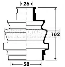 FIRST LINE FIRST LINE FCB2911  FIRST LINE Drive Shaft Cv Boot Kit 