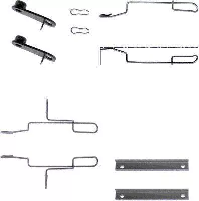 1x Accessory Kit, disc brake pad