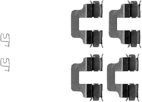 1x Accessory Kit, disc brake pad
