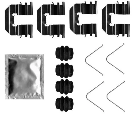 1x Accessory Kit, disc brake pad