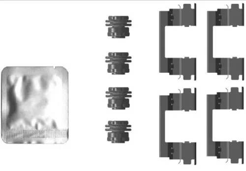 1x Accessory Kit, disc brake pad