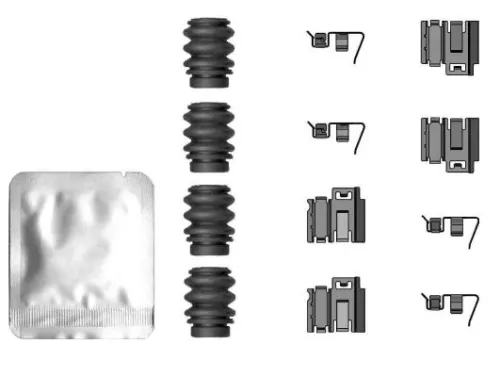 1x Accessory Kit, disc brake pad
