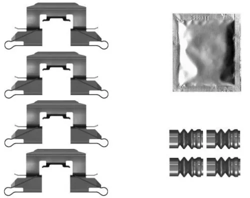 1x Accessory Kit, disc brake pad