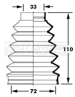  FIRST LINE Drive Shaft Cv Boot Kit