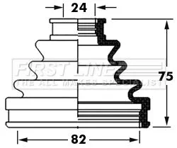 FIRST LINE FIRST LINE FCB6005  FIRST LINE Drive Shaft Cv Boot Kit 