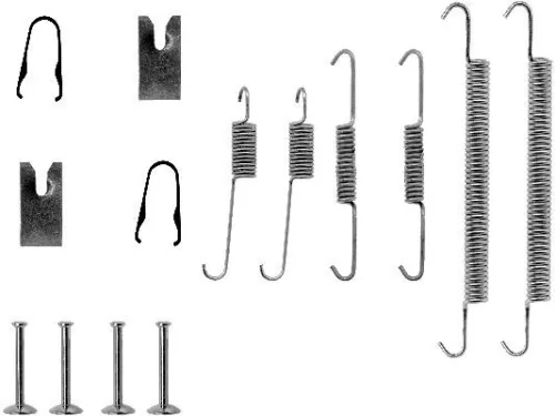 1x Accessory Kit, brake shoes