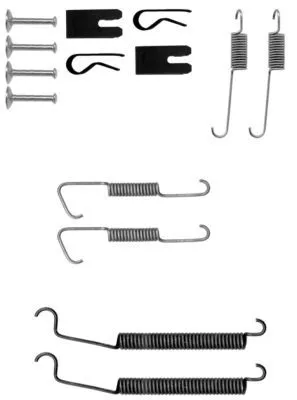 1x Accessory Kit, brake shoes