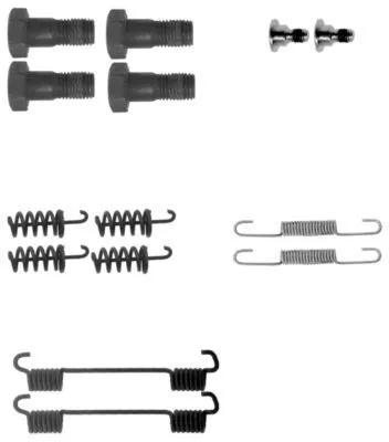 TEXTAR TEXTAR 97035500 1x Accessory Kit, parking brake shoes 