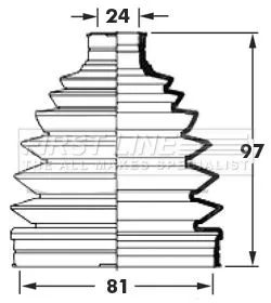 FIRST LINE FIRST LINE FCB6010  FIRST LINE Drive Shaft Cv Boot Kit 