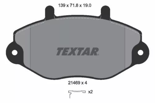 TEXTAR TEXTAR (2146902) 1x Brake Kit, disc brake 