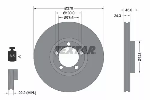 TEXTAR TEXTAR (2146902) 1x Brake Kit, disc brake 