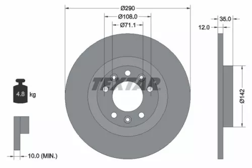TEXTAR TEXTAR (2258801) 1x Brake Kit, disc brake 