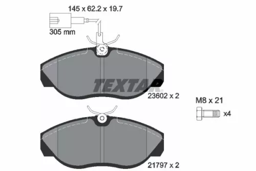 TEXTAR TEXTAR (2360201) 1x Brake Kit, disc brake 