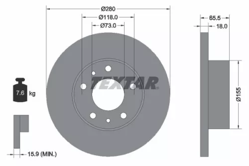 TEXTAR TEXTAR (2360201) 1x Brake Kit, disc brake 