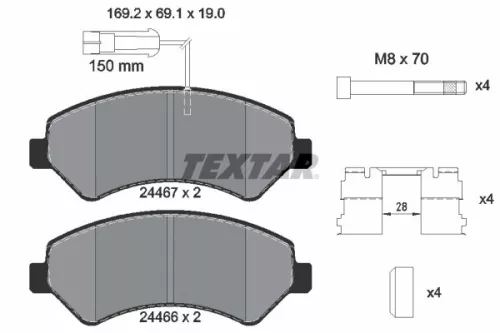 TEXTAR TEXTAR (2446703) 1x Brake Kit, disc brake 