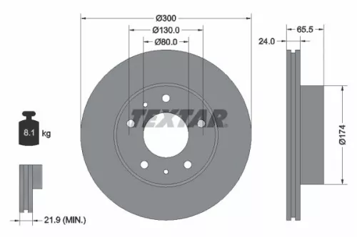TEXTAR TEXTAR (2446703) 1x Brake Kit, disc brake 