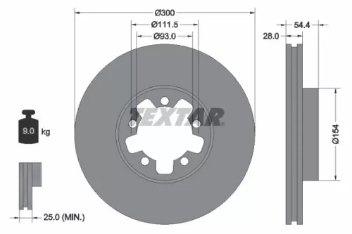 TEXTAR TEXTAR (2448401) 1x Brake Kit, disc brake 