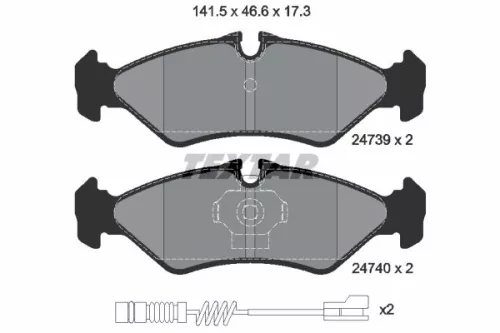 TEXTAR TEXTAR (2473901) 1x Brake Kit, disc brake 