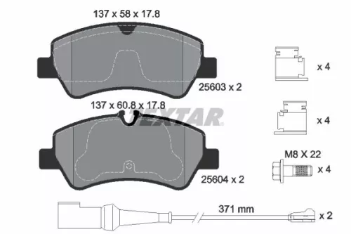 1x  TEXTAR Brake Pad Set