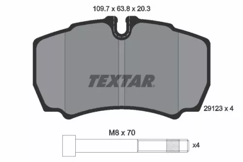 TEXTAR TEXTAR (2912303) 1x Brake Kit, disc brake 