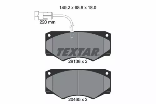 1x TEXTAR 2913801 Brake Pad Set