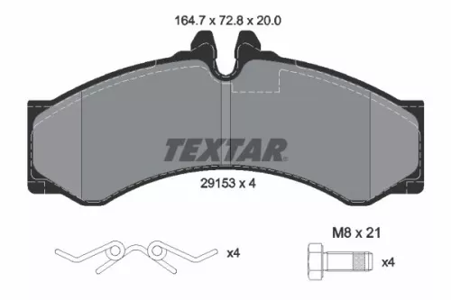 TEXTAR TEXTAR (2915301) 1x Brake Kit, disc brake 