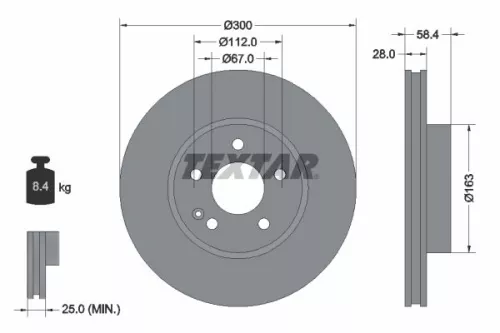 TEXTAR TEXTAR (2919202) 1x Brake Kit, disc brake 