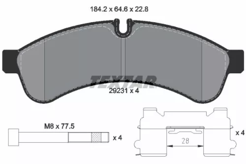 TEXTAR TEXTAR (2923101) 1x Brake Kit, disc brake 