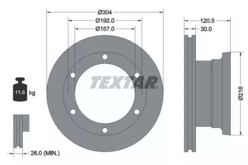 TEXTAR TEXTAR (2983506) 1x Brake Kit, disc brake 